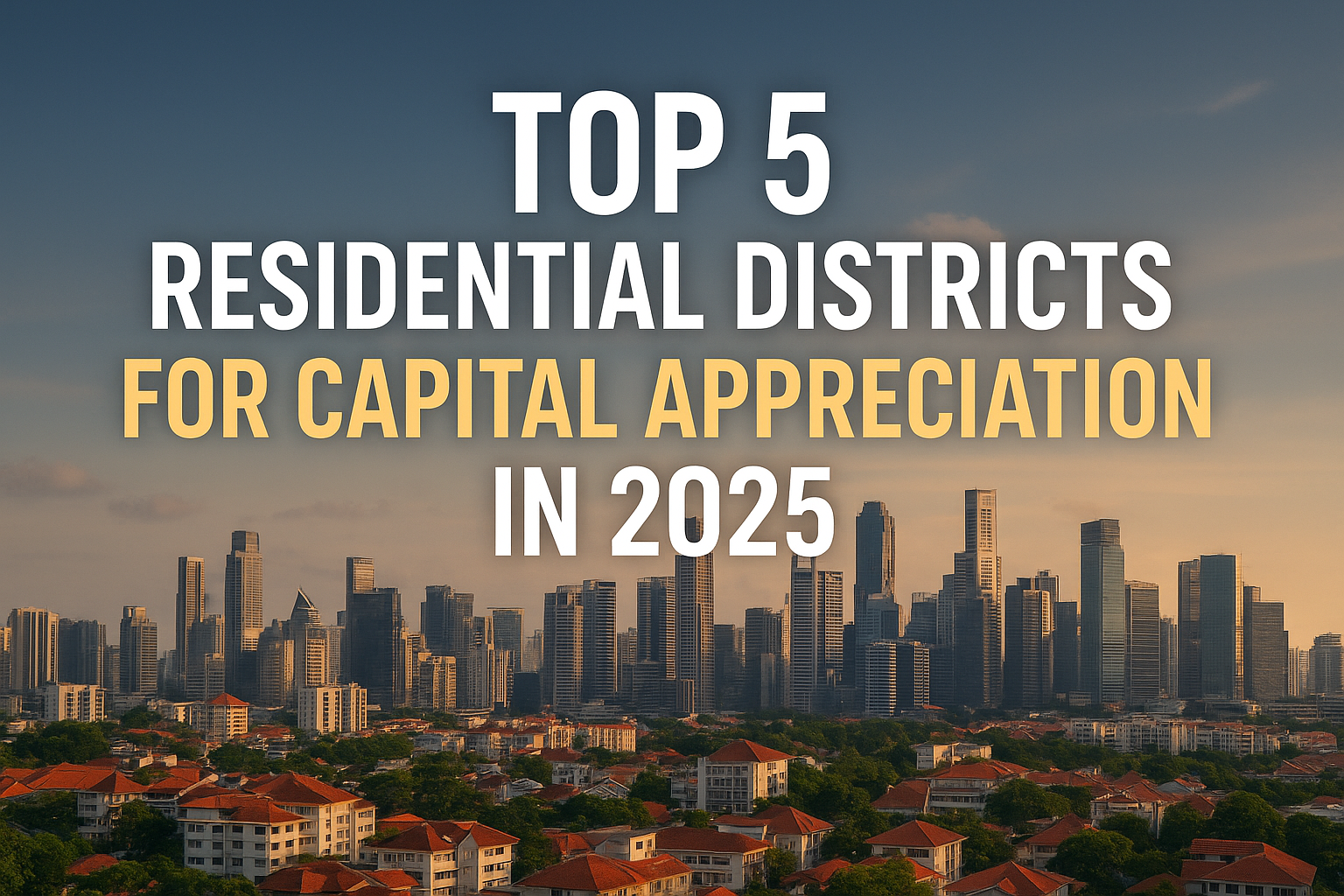 Discover Singapore’s top 5 residential districts set for strong capital appreciation in 2025. Expert insights for HNWIs, investors, and buyers seeking premium landed and condominium - erg Singapore